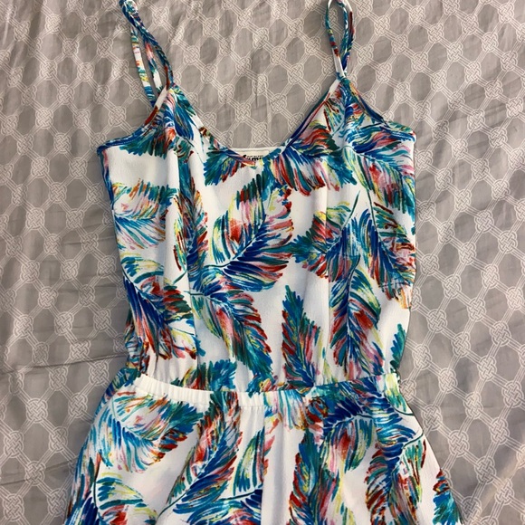 Super cute white y2k floral bottoms Linen romper goin out hipster sleeveless top - Picture 14 of 15